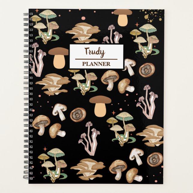 Assorted Mushrooms Personalized Planner (Front)