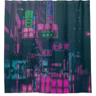 ASSORTED NEON LIGHT SIGNAGE ON STREET DURING NIGHT