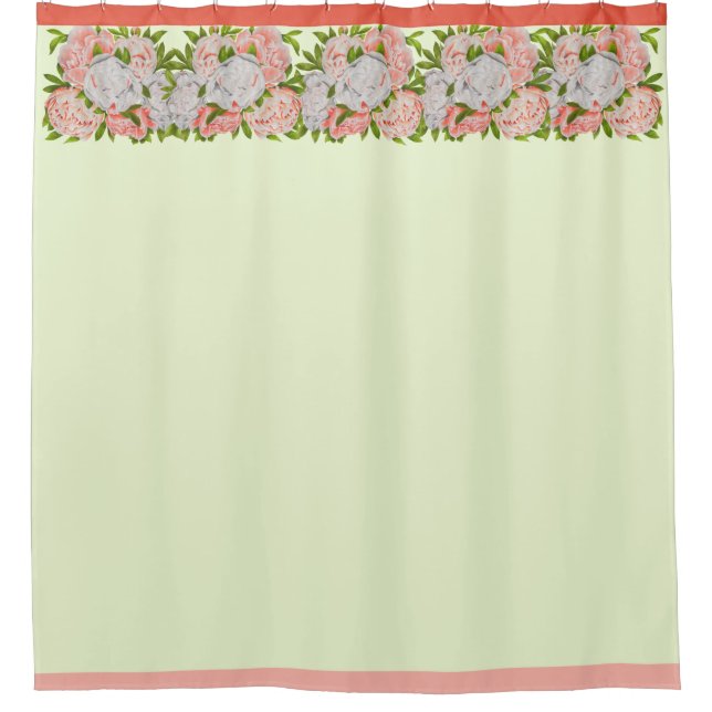 Assorted Peonies on a Shower Curtain (Front)