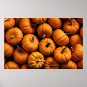 Assorted pumpkins poster
