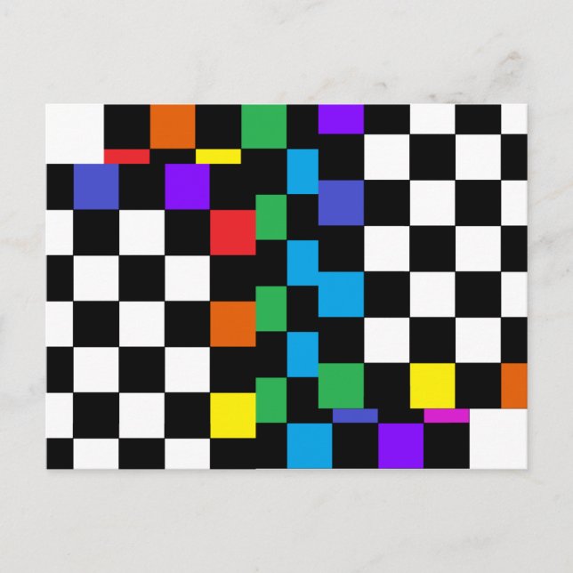 Assorted Rainbow Postcard Retro Postmodern (Front)