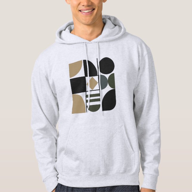 Assorted Shapes Men's Basic Hooded Sweatshirt (Front)