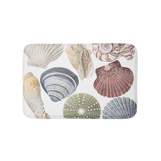 Assorted Shells Beach House Bath Mat (Front)