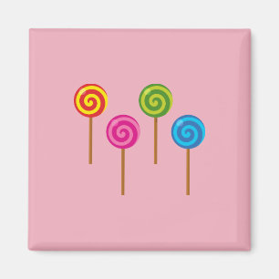 Assorted Spiral Colourful Lollipops Magnet