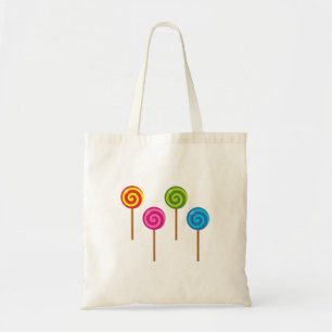 Assorted Spiral Colourful Lollipops Tote Bag