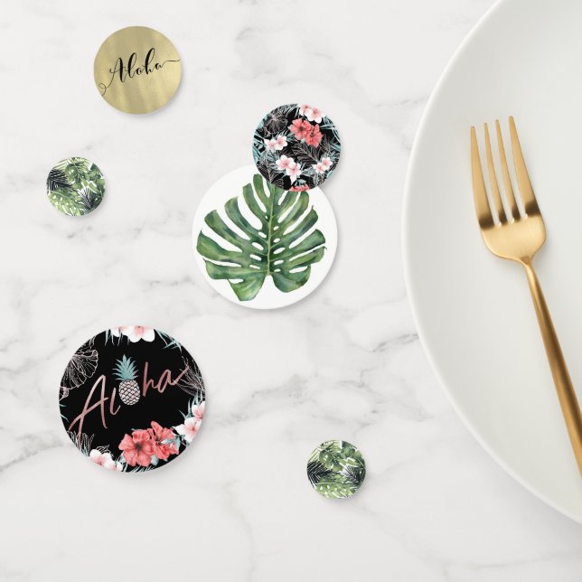 Assorted Tropical Aloha Hawaiian Birthday Party Confetti (Group)