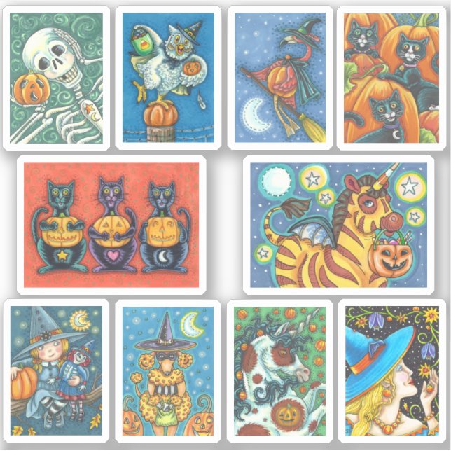 ASSORTED VARIETY HALLOWEEN HAPPY CUTE FUNNY WHIMSY (Front)