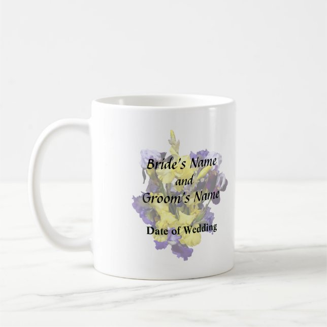 Assortment of Irises Yellow and Purple Coffee Mug (Left)