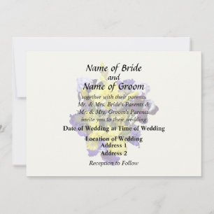 Assortment of Irises Yellow and Purple Invitation