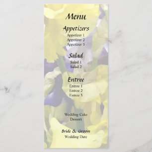 Assortment of Irises Yellow and Purple Menu