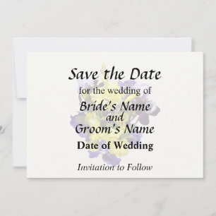 Assortment of Irises Yellow and Purple Save The Date