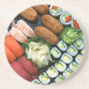 Assortment of Japanese sushi favourites Coaster
