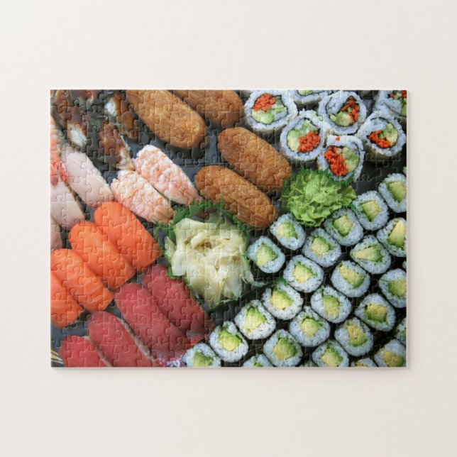 Assortment of Japanese sushi favourites Jigsaw Puzzle (Horizontal)