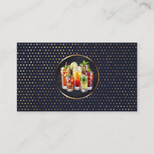 Assortment of Mixed Drinks Mixology Business Card