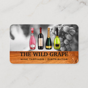 Assortment of Wines Vineyard Business Card