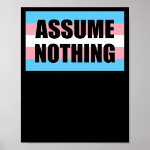 Assume Nothing Transgender Pride Poster