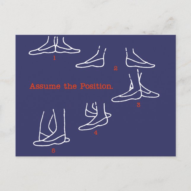 Assume the Position Ballet Gifts Postcard (Front)