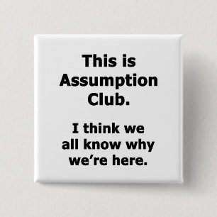 Assumption Club 2 Inch Square Button