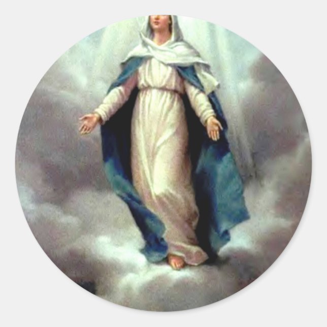 Assumption of Mary Classic Round Sticker (Front)