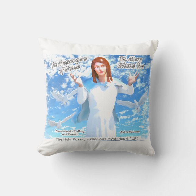 Assumption of St. Mary into Heaven 2 Throw Pillow (Front)