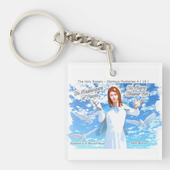 Assumption of St. Mary into Heaven Keychain (Front)