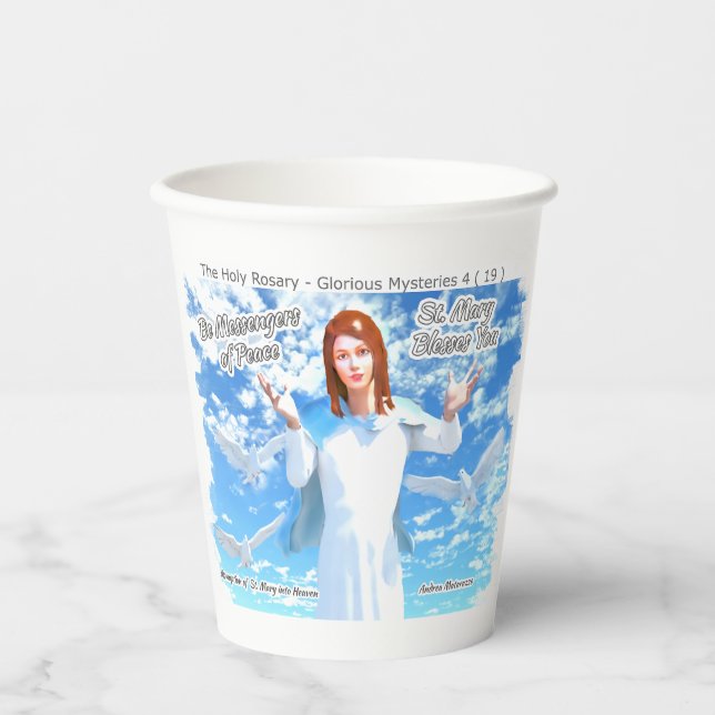Assumption of St. Mary into Heaven Paper Cups (Front)