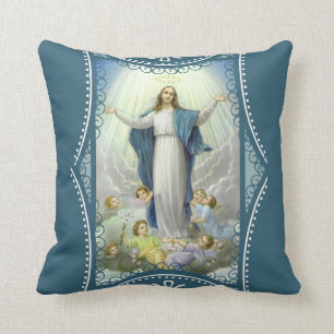 Assumption of the Blessed Virgin Mary Angels Throw Pillow