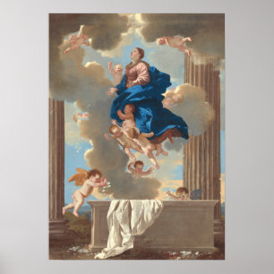 Assumption of the Virgin, Nicolas Poussin Fine Art Poster