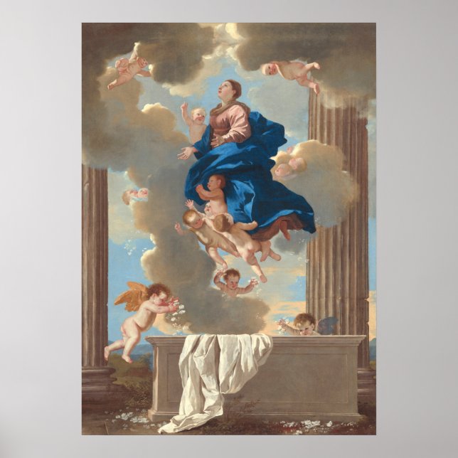 Assumption of the Virgin, Nicolas Poussin Fine Art Poster (Front)