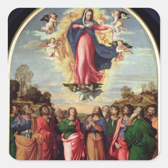 Assumption of the Virgin Square Sticker (Front)