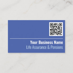 Assurance vie et pensions Carte de visite de code 