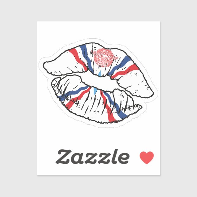 Assyria Assyrian Lipstick Love Flag (Sheet)