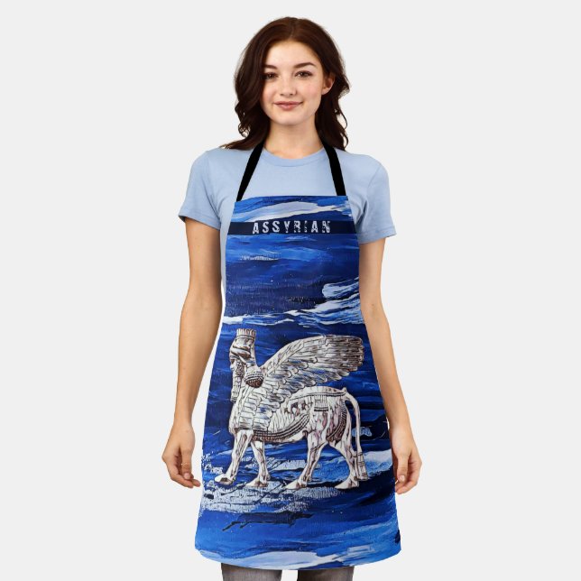 Assyrian All-Over Print Apron (Worn)
