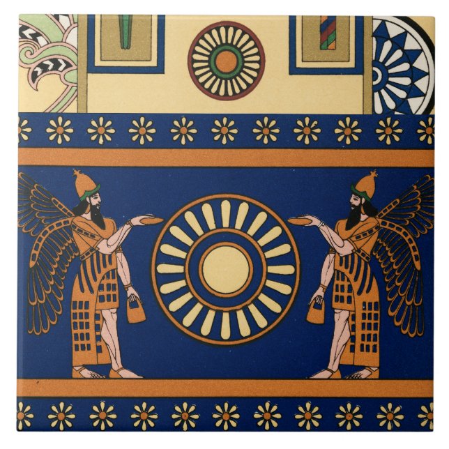 Assyrian Deity Called an Apkallu or Winged Genius Tile (Front)