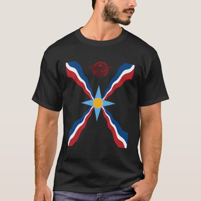 Assyrian Flag Ator Flag Assyrian Ashor T-Shirt (Front)