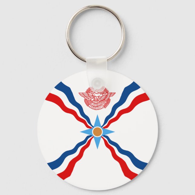 Assyrian flag Keychains & Lanyards (Front)