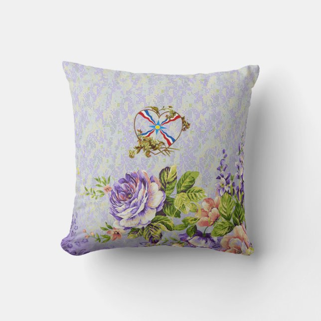 Assyrian Heart Throw Pillow (Front)