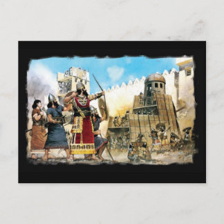 assyrian king postcard