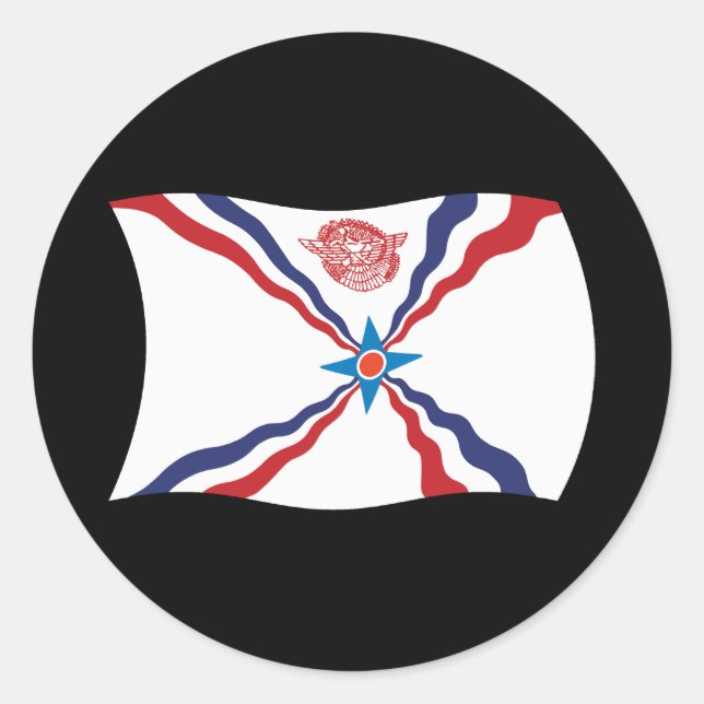 Assyrian Nation Flag Sticker (Front)