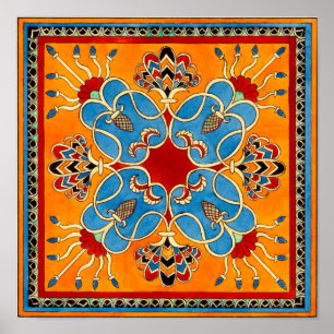 Assyrian Ornament Print by E. A. Nedwill