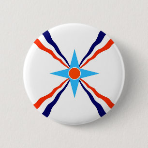 assyrian people ethnic flag 2 inch round button