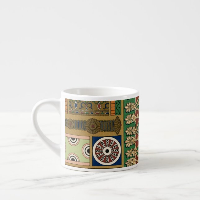 Assyrian retro pattern giant espresso cup (Left)