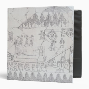 Assyrians moving a Winged Bull on a Sledge, from ' Binder