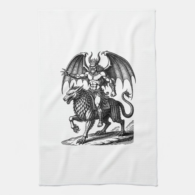 Astaroth’s Quiet Dominion Kitchen Towel (Vertical)