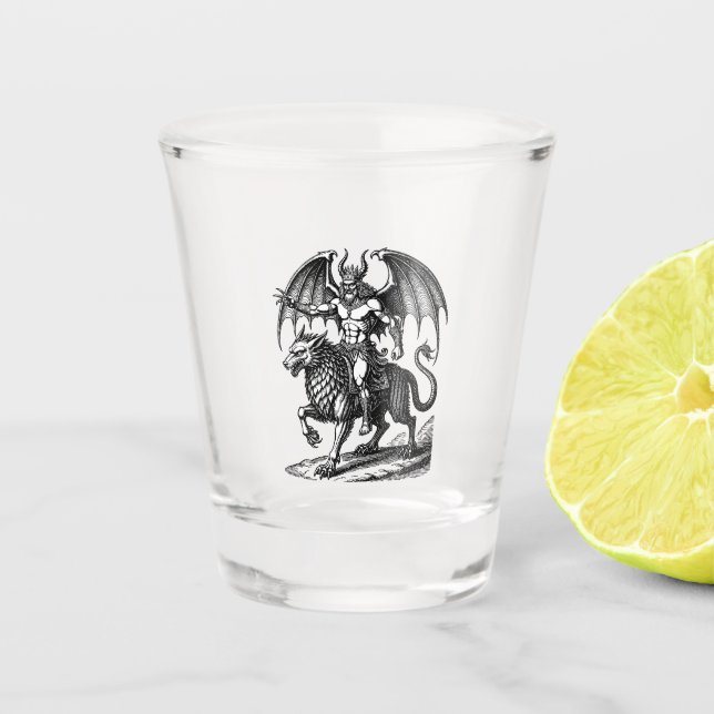 Astaroth’s Quiet Dominion Shot Glass (Front)