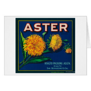 Aster Brand Citrus Crate Label