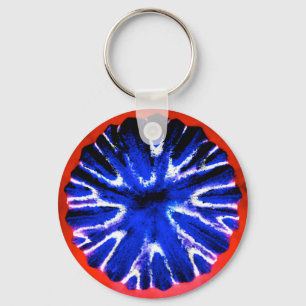Aster Flower Art Keychain