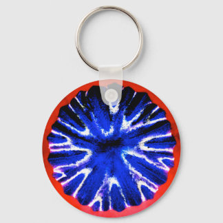 Aster Flower Art Keychain