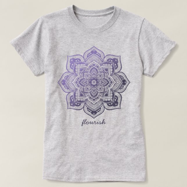 Aster Mandala Personalized T-Shirt (Design Front)