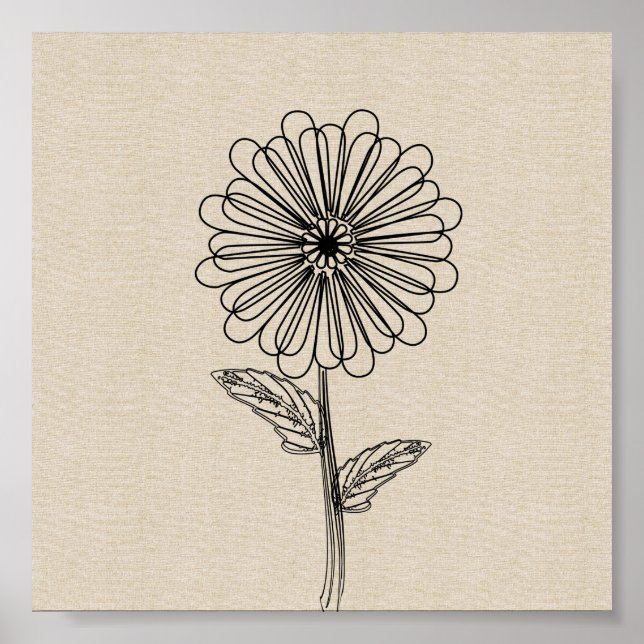 Aster Pour Septembre Poster Fleur (Devant)